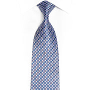 Mauve Silver Checkered Rhinestone Silk Necktie With Silver
