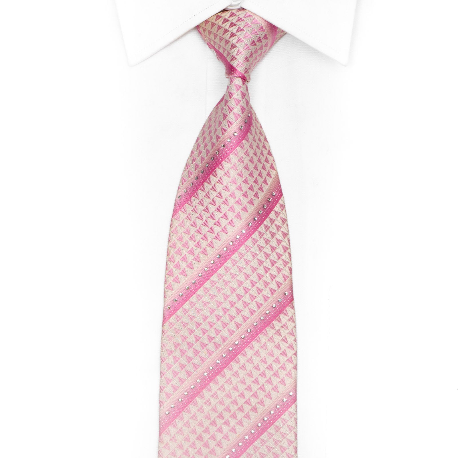 Pink Striped Silk Necktie Pink Striped Silk Necktie