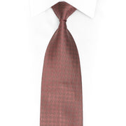 Refined Diagonal Pinstripe Silk Necktie – Burgundy - 1
