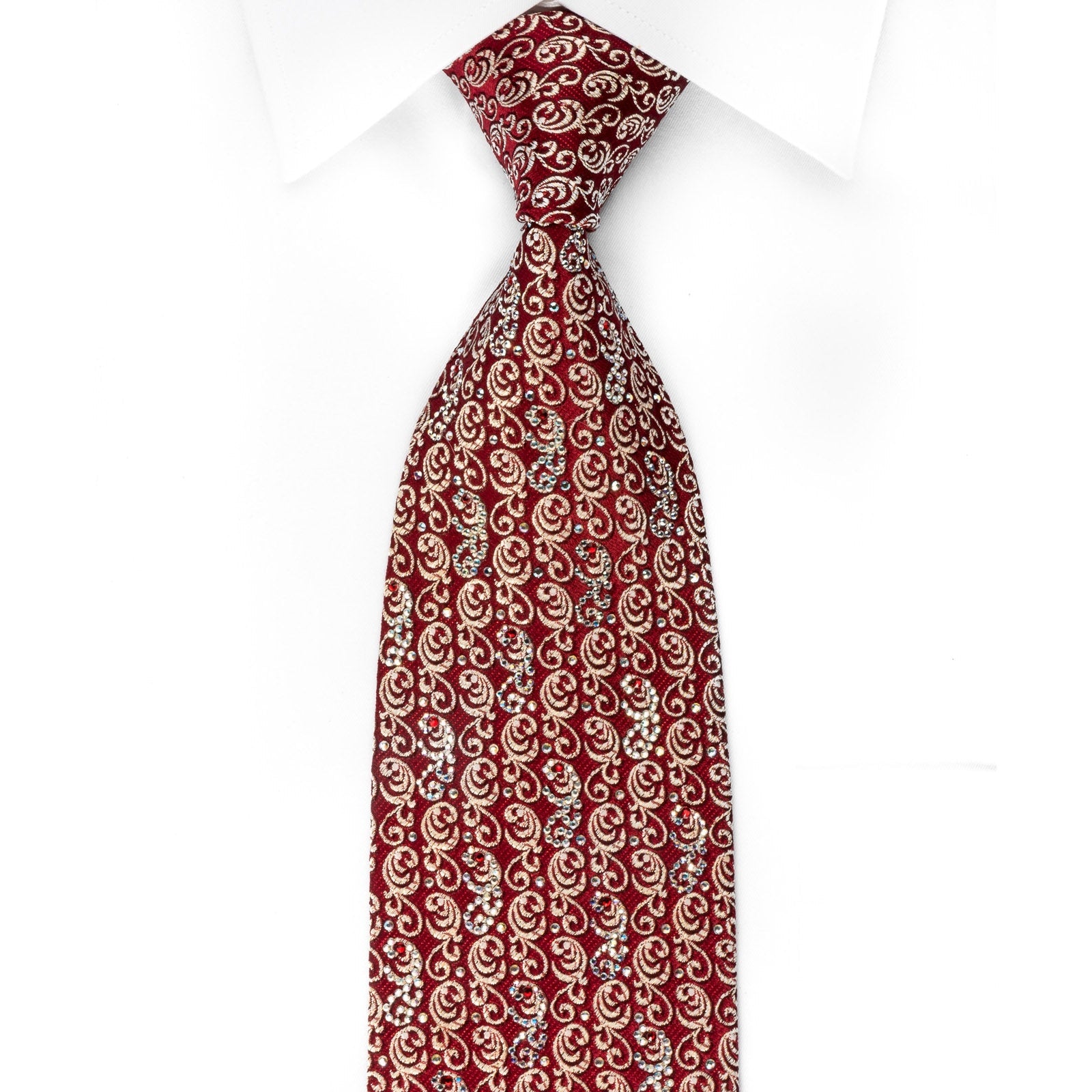 Delta Chi Gold and Red Striped Silk Tie