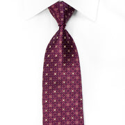 Louis Quatorze Men’s Crystal Tie Geometric Squares on