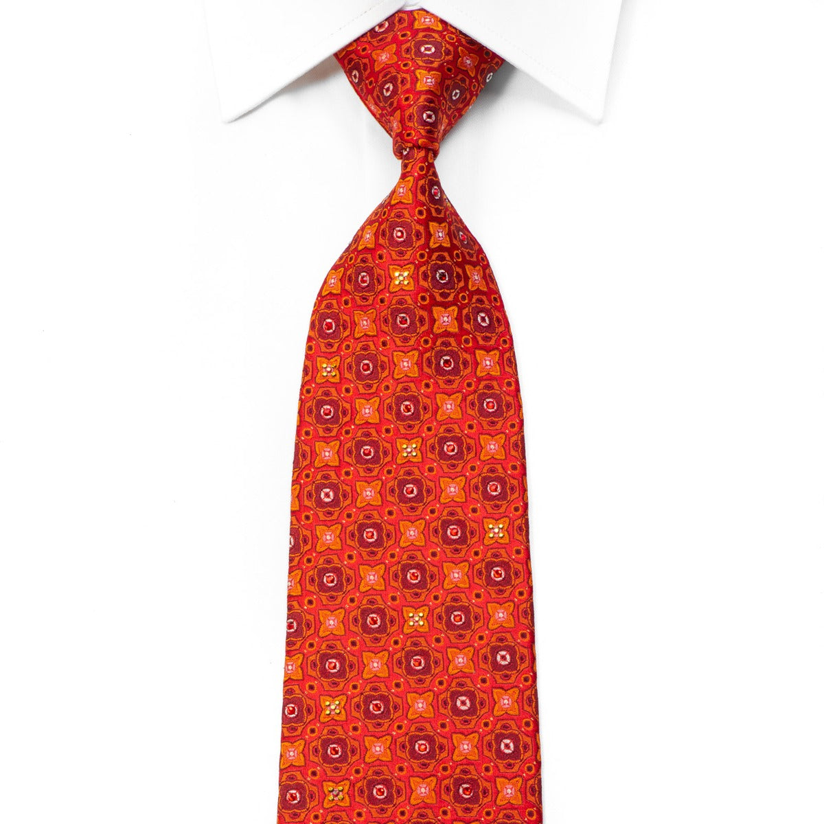 Orange Label  knit silk tie, Handmade in Germany, burgundy – Amidé Hadelin