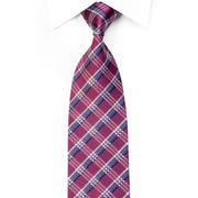 Parkland Rhinestone Necktie Purple Blue Silver Plaids With