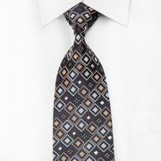 Perry Ellis Men’s Crystal Rhinestone Necktie Brown Beige