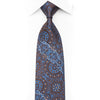 Woven Medallion Silk Tie with Vine-Traced Crystal Trail