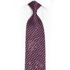 Mauve Geometric On Navy Rhinestone Silk Tie With Silver Sparkles