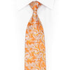 San-Dee Orange Paisley Rhinestone Silk Necktie