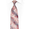 Rhinestone Silk Paisley Necktie – Pink Crystal & Silver Sparkle