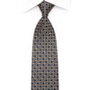 Gold Interlocking Chains on Navy Blue with Rhinestones