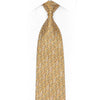 Filigree On Gold Rhinestone Silk Necktie With Gold Sparkles
