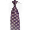 Silver Brown Geometric On Purple Rhinestone Tie With Sparkles