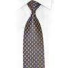 Gold Brown Checkered On Brown Rhinestone Tie With Gold Sparkles