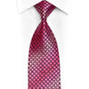 Geometric On Burgundy Rhinestone Silk Necktie With Sparkles