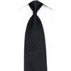 Midnight Noir – Black Crystal Rhinestone Silk Necktie by Lalanta