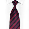 Red Dot Stripes On Navy Rhinestone Tie With Blue Sparkles