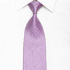 Geometric On Mauve Rhinestone Silk Necktie With Purple Sparkles