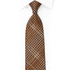 Espresso Foulard Silk Tie with Zigzag Crystal Trail