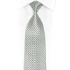 Mint Green Mauve Geometric Rhinestone Silk Necktie