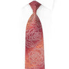 Roses On Violet Orange Rhinestone Silk Tie With Silver Sparkles