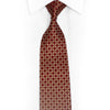Gold Cartouche On Burgundy Rhinestone Silk Necktie With Gold Sparkles
