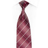 San-Dee Rhinestone Silk Necktie – Crimson Ombré Crystal Stripe