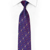 Rhinestone Silk Necktie – Red Trellis Crystal AB & Silver Sparkle