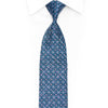 Navy Blue Geometric Rhinestone Crystal Silk Necktie