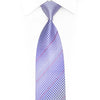 Lavender Ombré Diamond Grid Rhinestone Crystal Silk Necktie