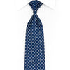 Navy Diamond Lattice Rhinestone Crystal Silk Necktie