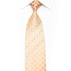 Peach Orange Rhinestone Silk Necktie