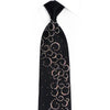 Black Crystal Rhinestone Silk Tie - 1