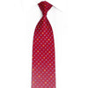 Blue Trellis & Monogram On Red Rhinestone Silk Tie