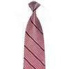 Burgundy Striped Rhinestone Necktie With Silver Sparkles - 1