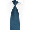Diagonal Striped Silk Necktie - Navy Blue Premium Woven Tie