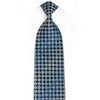 Geometric Circles On Blue Rhinestone Silk Tie With Sparkles