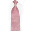 Geometric Floral On Pink Rhinestone Silk Necktie