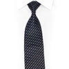 Geometric On Navy Rhinestone Silk Tie - 1
