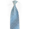 Geometric On Pale Blue Rhinestone Necktie With Silver