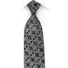 Gold Anthemion On Navy With Rhinestones Silk Necktie - 1