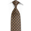Gold Cartouche On Black Rhinestone Silk Necktie With Gold
