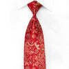 Nicole St Giles Men’s Crystal Silk Necktie Gold Floral On 