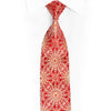 Gold Marrakesh Design On Red Rhinestone Silk Necktie