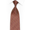 Golden Geometric Design On Burgundy Rhinestone Silk Tie