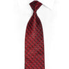 Interlocking Chains On Dark Burgundy Rhinestone Tie - 1