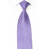 Interlocking Chains On Mauve Rhinestone Silk Necktie - 1