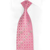 Interlocking Trellis Geometric Circles On Pink Rhinestone