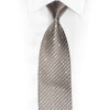 Lalanta Silver Silk Rhinestone Necktie – Satin Weave - 1
