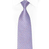 Mauve Checkered Rhinestone Silk Tie With Silver Sparkles - 1