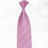 Mauve Trellis On Pink Rhinestone Tie With SIlver Sparkles