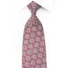 Daks Mens Rhinestone Necktie Silver Trellis On Burgundy With